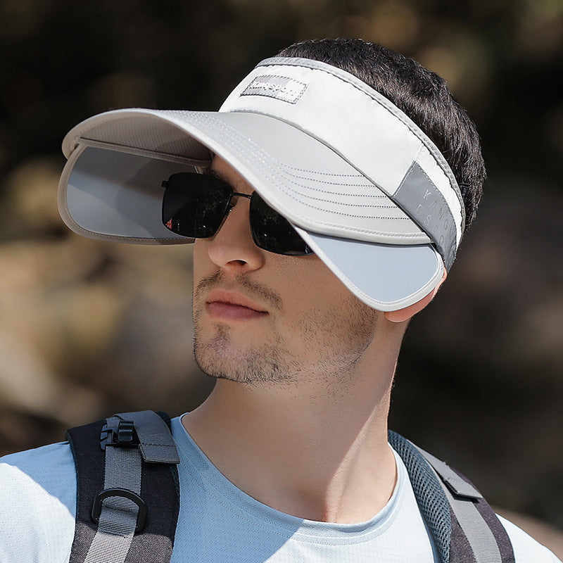Summer New Outdoor Empty Top Hat UV Sunscreen Sun Hat Widened Brim Function Sun Hat Men And Women With The Same Style