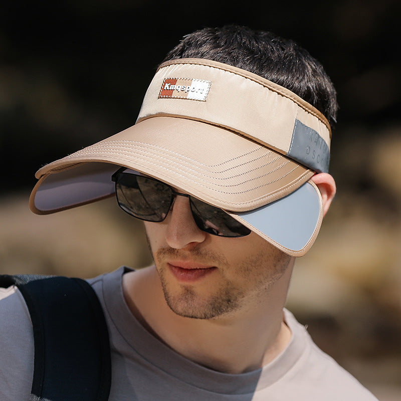 Summer New Outdoor Empty Top Hat UV Sunscreen Sun Hat Widened Brim Function Sun Hat Men And Women With The Same Style